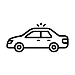 Fototapeta premium Police Car Icon for Law Enforcement and Security Themes