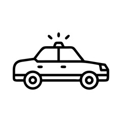Obraz premium Police Car Icon for Law Enforcement and Security Themes