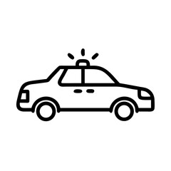 Fototapeta premium Police Car Icon for Law Enforcement and Security Themes