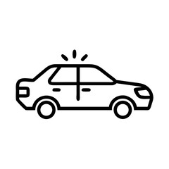 Police Car Icon for Law Enforcement and Security Themes