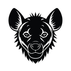 hyena head vector art silhouette 