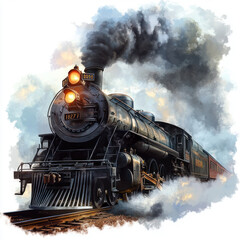 Naklejka premium old steam locomotive