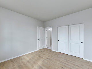 Modern residential empty bedroom interior