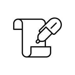 Writing Info icon vector stock illustration