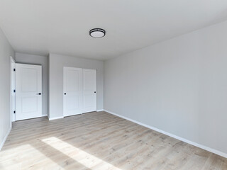 Modern residential empty bedroom interior