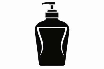 Lotion Bottle Silhouette Vector Illustration