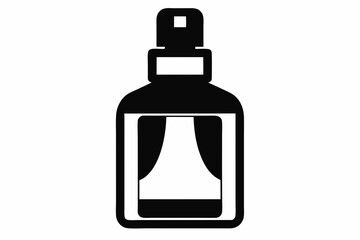 Mouthwash Bottle Silhouette Vector Illustration
