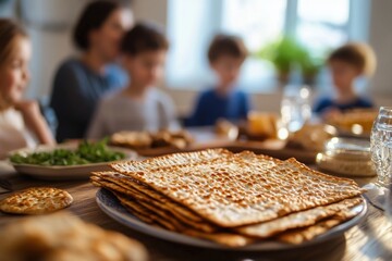 Passover Seder Matzah Family Dinner