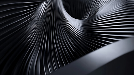 Modern Black and Silver Abstract Background with Geometric Metallic Elements