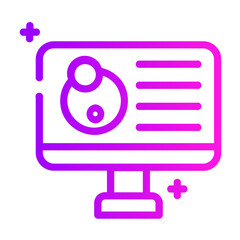 metabolism data Line Gradient Icon