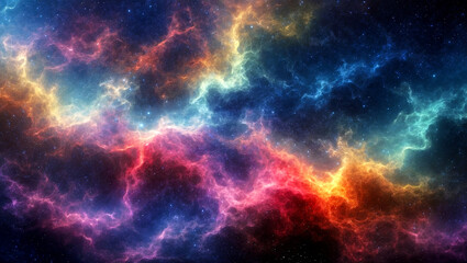 Fototapeta premium Vibrant nebula texture creating a cosmic atmosphere