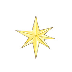 Golden Radiant Star Vector Emblem for Premium Honors and Decorative Branding Projects Isolated on White Background for Recognition Themes and Modern Award Layouts in Flat Art Style