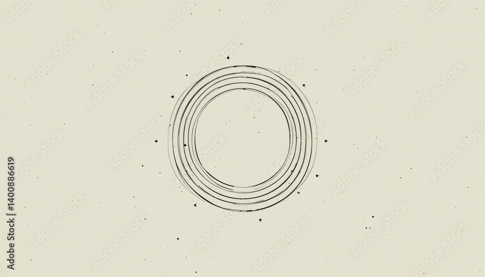 Poster Exploring circular patterns in minimalist design abstract art creative studio digital environment aesthetic viewpoint conceptual representation for visual impact