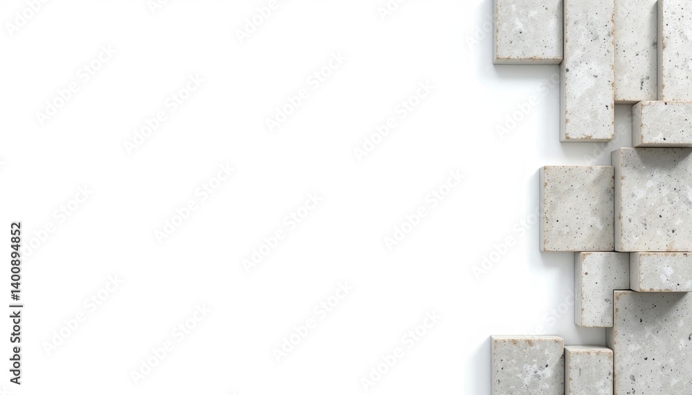 Poster exploring concrete artistry modern studio abstract composition minimalist design close-up view conte
