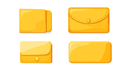 Yellow Wallets Set: Multiple Views of a Simple Small Purse
