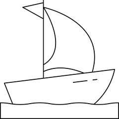Small Boat icon single vector illustration
