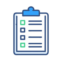 Clipboard with To-Do Checklist Icon Design