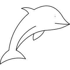 Dolphin icon single vector illustration