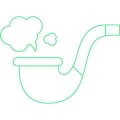 Smoking Pipe single vector icon illustration