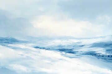 Snowy landscape inspired abstract texture with cold blue and white tones