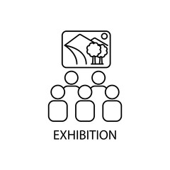 exhibition icons  symbol vector elements for infographic web