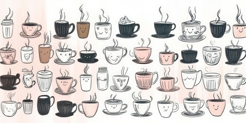hand-drawn coffee cup
