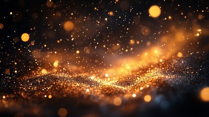 Naklejka premium Golden Glitter Abstract Background: Shimmering Celebration