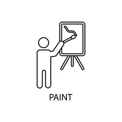 paint icons  symbol vector elements for infographic web