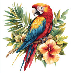 Obraz premium colorful parrot on a branch