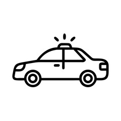 Fototapeta premium Police Car Icon for Law Enforcement and Security Themes