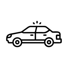 Fototapeta premium Police Car Icon for Law Enforcement and Security Themes