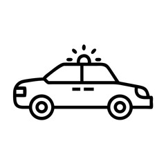 Obraz premium Police Car Icon for Law Enforcement and Security Themes