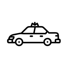 Police Car Icon for Law Enforcement and Security Themes