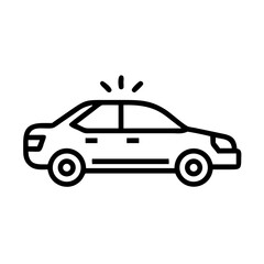 Police Car Icon for Law Enforcement and Security Themes