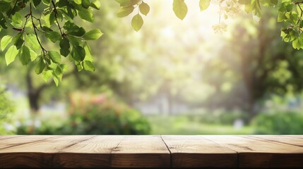 Tranquil Forest Glow with Soft Sunlight and Warm Tones, Perfect for Text Placement
