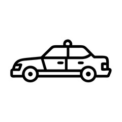 Fototapeta premium Police Car Icon for Law Enforcement and Security Themes