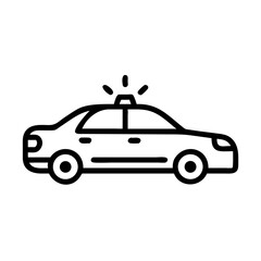 Fototapeta premium Police Car Icon for Law Enforcement and Security Themes