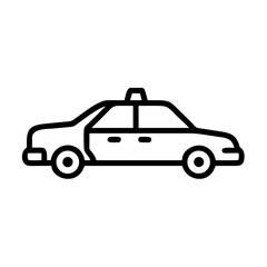 Police Car Icon for Law Enforcement and Security Themes