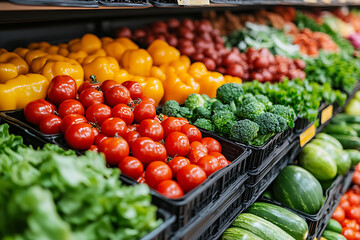 Various types of vegetables, such as carrots, broccoli, tomatoes, and spinach, provide many nutritional values and can be consumed raw, cooked, or roasted.



