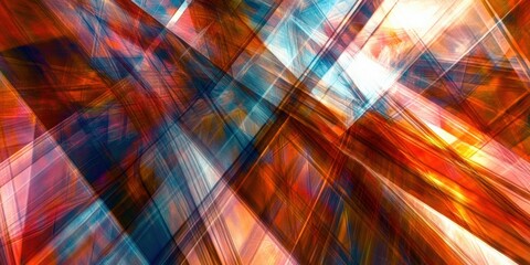 overlapping transparent triangles creating an abstract pattern