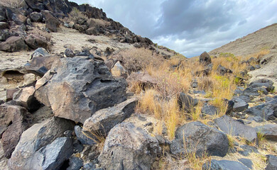 Beautiful volcanic lanscape of Montana Pelada natural park,Tenerife,Canary Islands,Spain.Travel concept.