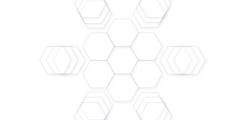 Abstract background with seamless pattern with hexagons .Hexagonal white hexagons honeycomb wallpaper. Modern simple style hexagonal graphic concept.