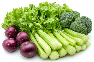 Various types of vegetables, such as carrots, broccoli, tomatoes, and spinach, provide many nutritional values and can be consumed raw, cooked, or roasted.


