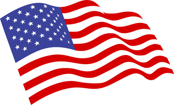 The US flag vector illustration 