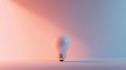 Illuminating ideas a creative lightbulb concept displayed in a minimalist studio environment for innovative business insight
