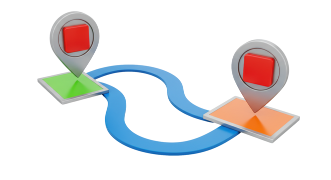 Isolated Route with Map Pointers