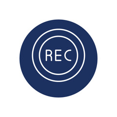 Record Icon Vector Stock Illustration