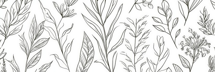 simple hand-drawn botanical pattern