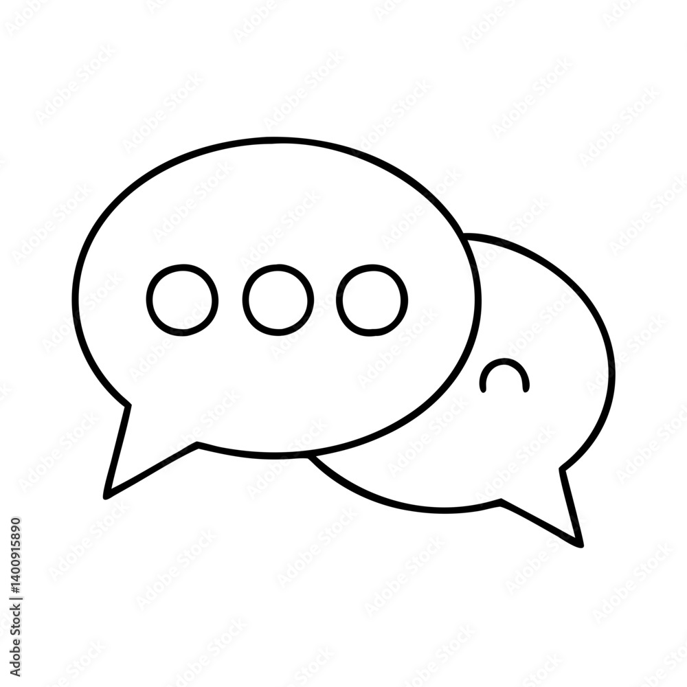 Poster communication bubbles speech dialogue chatting conversation message icons online communication socia