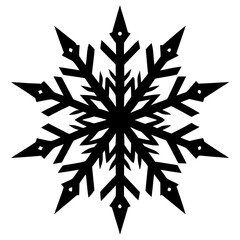 snowflake vector art silhouette